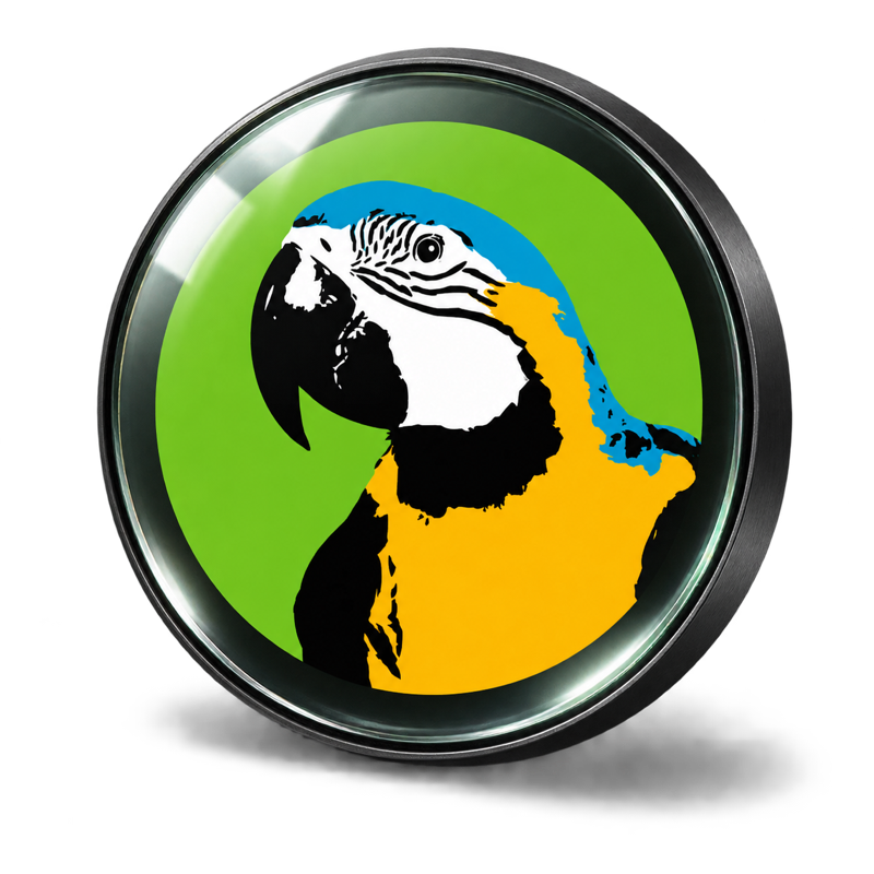 Gobo de vidrio con loro